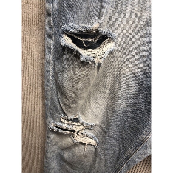 American Eagle Womens Denim Jeans Size 16 Short Factory Destroyed - Picture 7 of 16